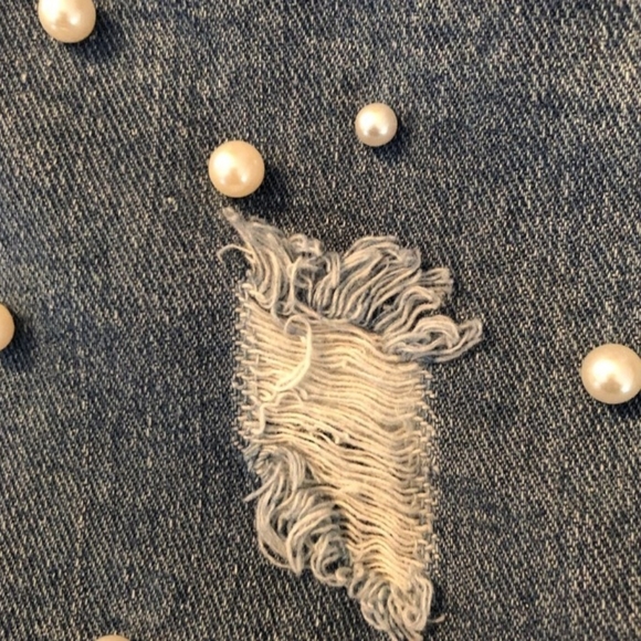 Yjnewprice blue distressed raw hem jeans size 3XL - Picture 6 of 8